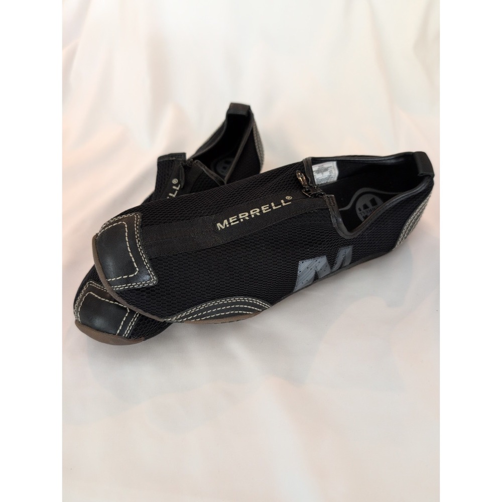Merrell Barrado Shoes Black Mesh Minimalist Zip Athletic Sneaker Women's Sz 9.5